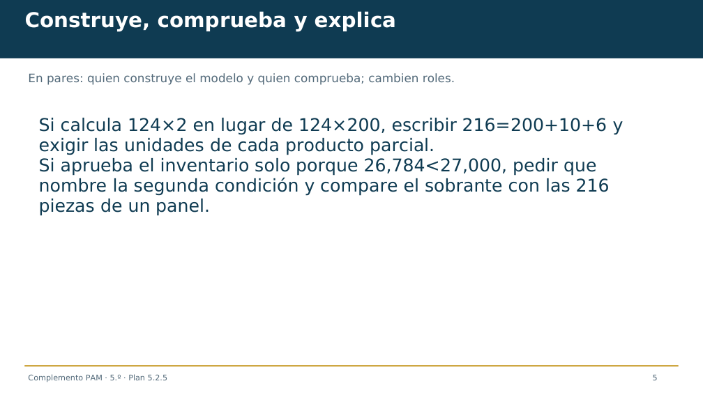 Diapositiva 5 del complemento: Una reserva exacta para los mosaicos
