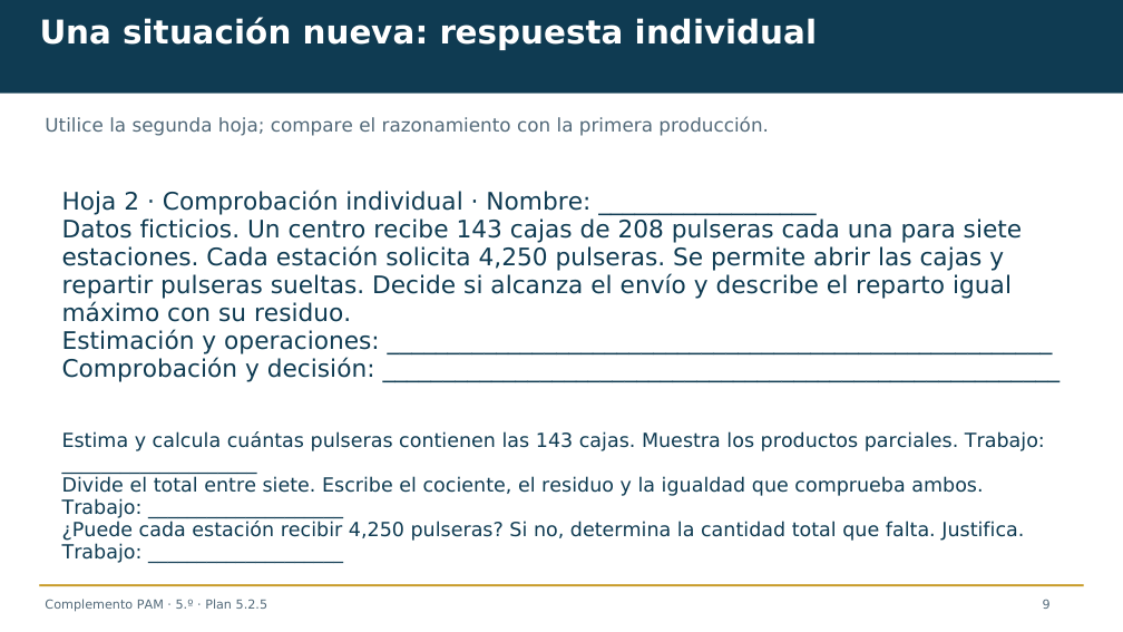 Diapositiva 9 del complemento: Una reserva exacta para los mosaicos