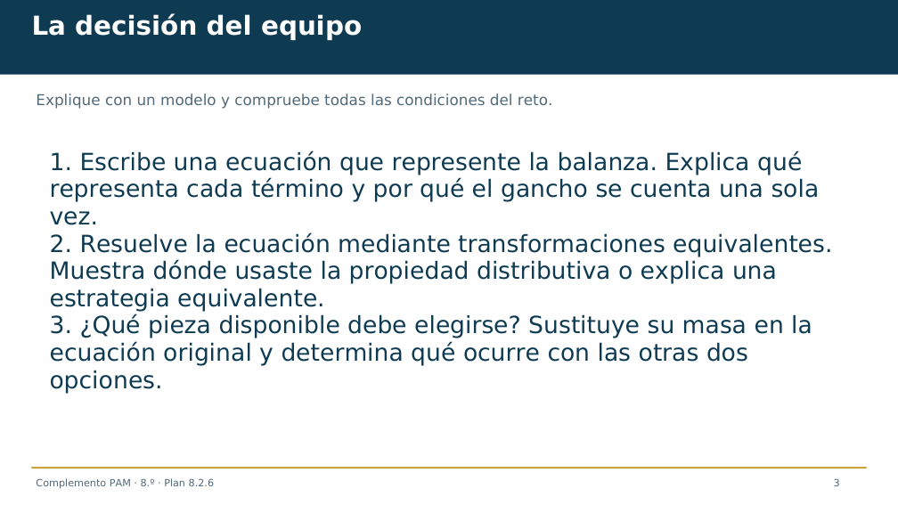 Diapositiva 3 del complemento: La pieza que equilibra el móvil